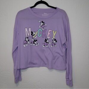 Mickey Mouse Cropped Long Sleeve Tee